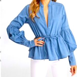 Peplum denim top  size L